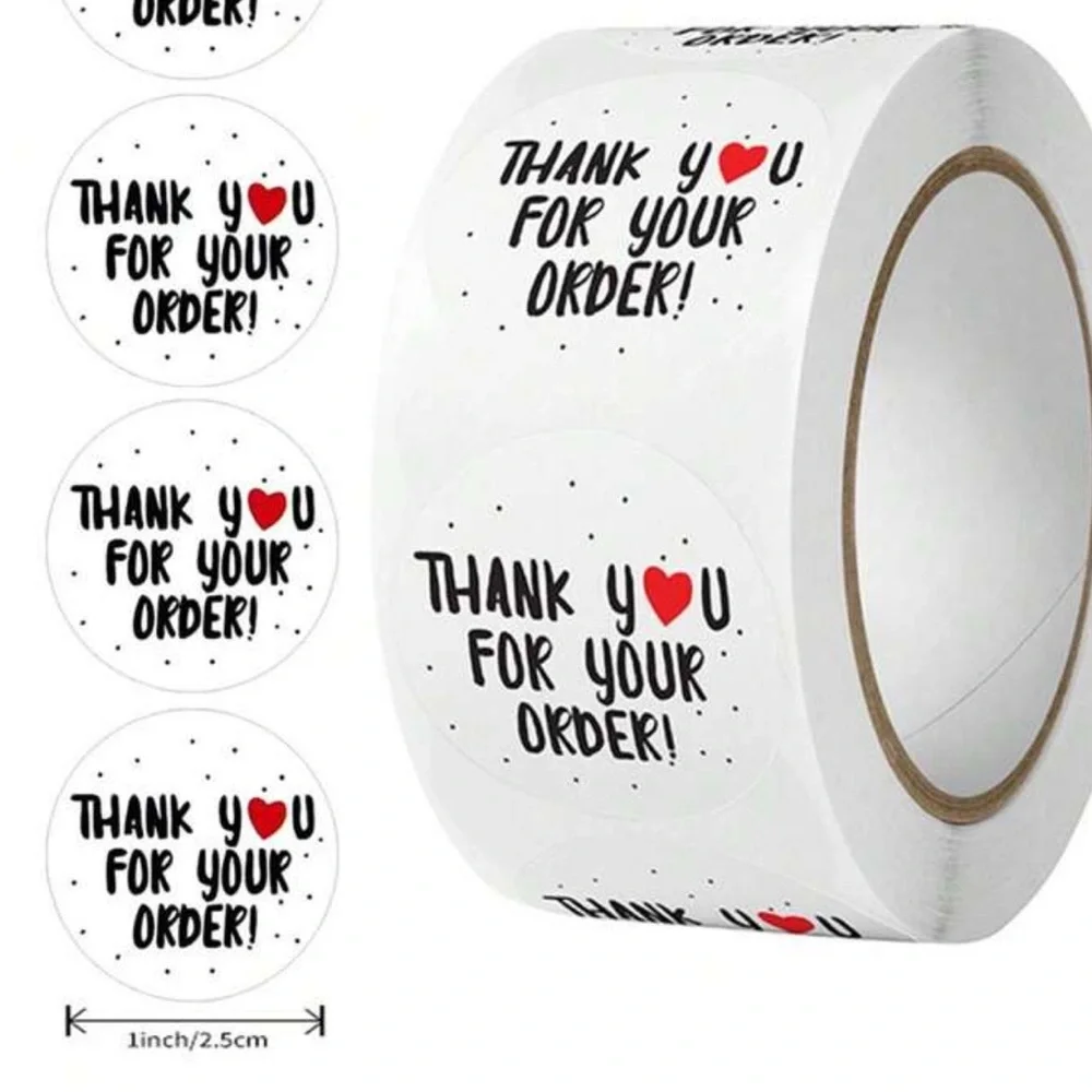 100 Thank You Stickers Roll